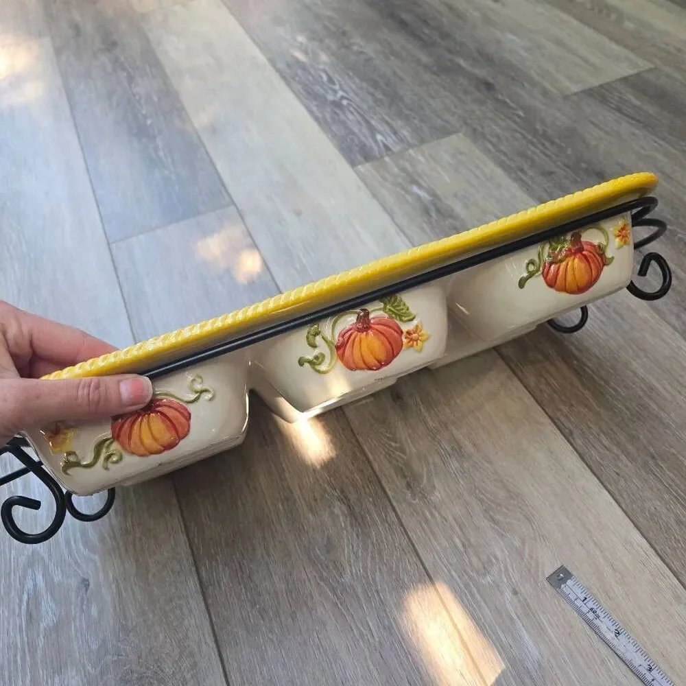 Temp-tations Pumpkin Patch Muffin Baking Pan w/ Wire Rack Fall Halloween Thanksg